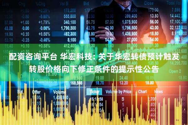配资咨询平台 华宏科技: 关于华宏转债预计触发转股价格向下修正条件的提示性公告